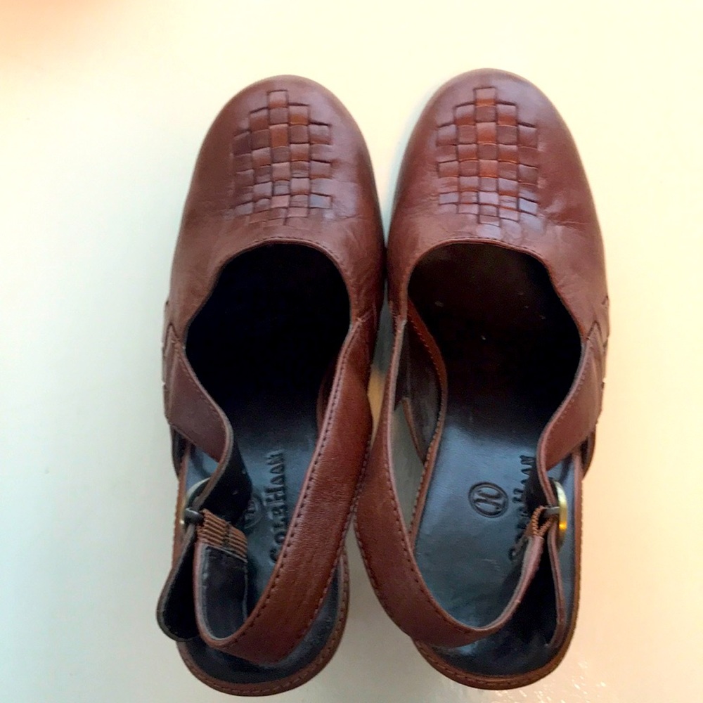 Cole Haan leather clog heels
